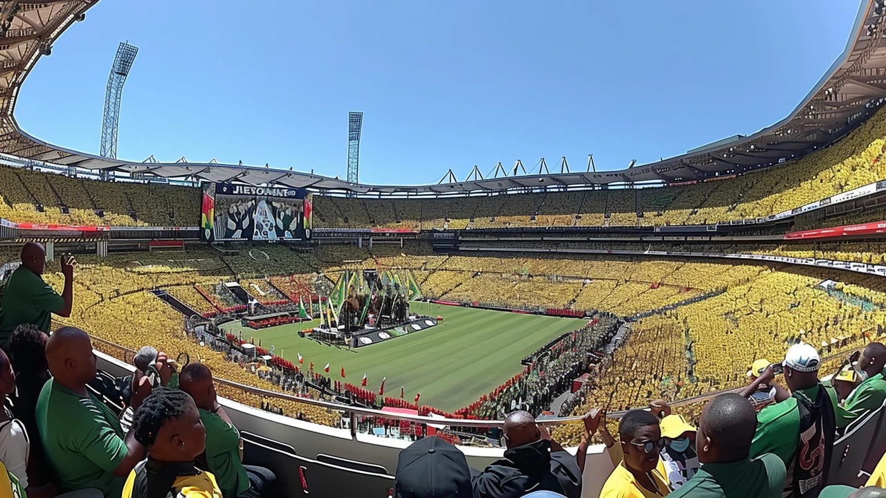 Thousands Gather for ANC's Siyanqoba Rally at FNB Stadium: A Day of Unity and Optimism