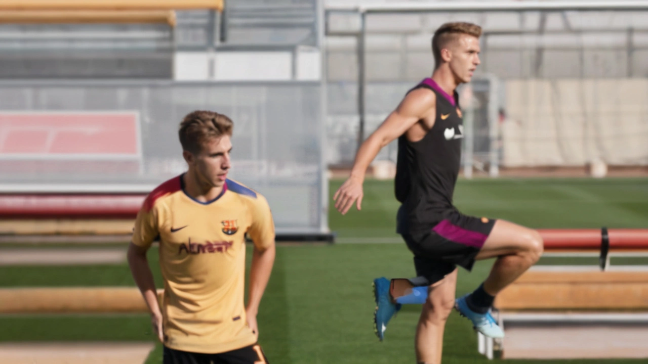 Dani Olmo Joins Barcelona Training Amid Speculation of Vitor Roque’s Absence